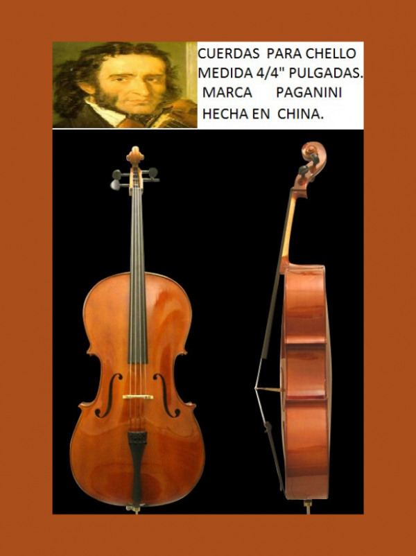 cuerdas para cello 4/4 paganini